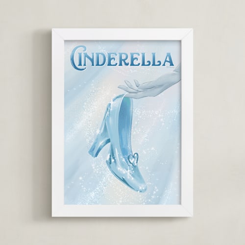This is a glass disney art by Leah Bisch called disney's cinderella glass slipper