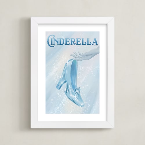 This is a glass disney art by Leah Bisch called disney's cinderella glass slipper