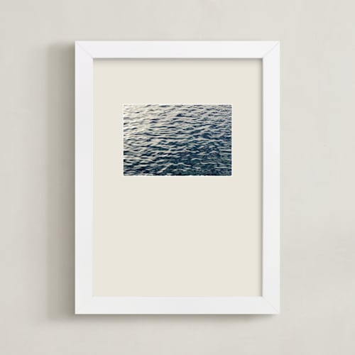 This is a deep sea blue art by Shawna Urban called sand and sea 2