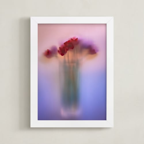 This is a viva magenta art by Aralyn Griesbach called tulips in vase