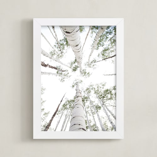 This is a wonderfully white art by Kaleb Nimz called aspens at altitude