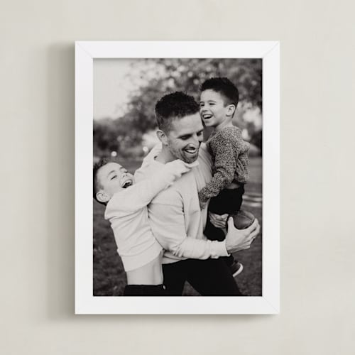 This is a white photo art by Minted Custom called the big picture: father's day framed photo