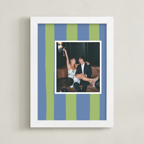 This is a kiwi photo art by Cindy Reynolds called striped mat: framed photo