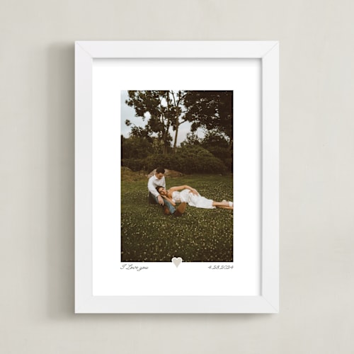 This is a taupe photo art by Laura Hamm called with a heart: portrait framed photo