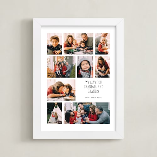 This is a white photo art by Leia Matt called nine photo: portrait framed photo