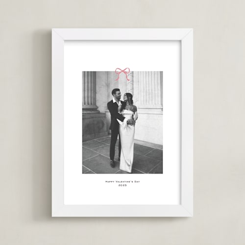 This is a petal photo art by Annie Shapiro called small bow: portrait framed photo