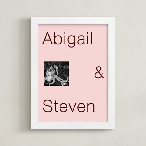 This is a blush photo art by Minted called bold love: framed photo