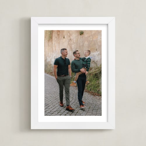 This is a white photo art by Minted Custom called the big picture: father's day framed photo