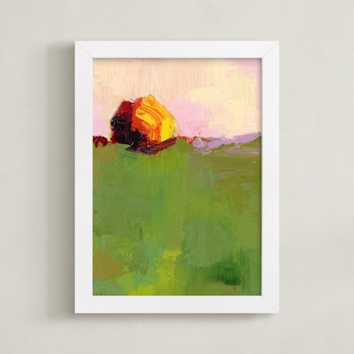 This is a grass green art by sue prue called pasture