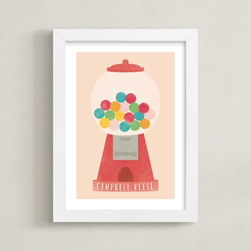 This is a sugared peach personalized art for kids by Annie Holmquist called sweet & bubbly