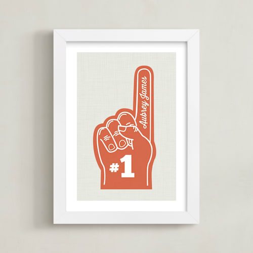 This is a sunkissed personalized art for kids by Itsy Belle Studio called number one