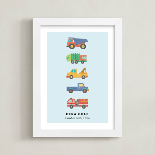 This is a sky personalized art for kids by peetie design called lets go