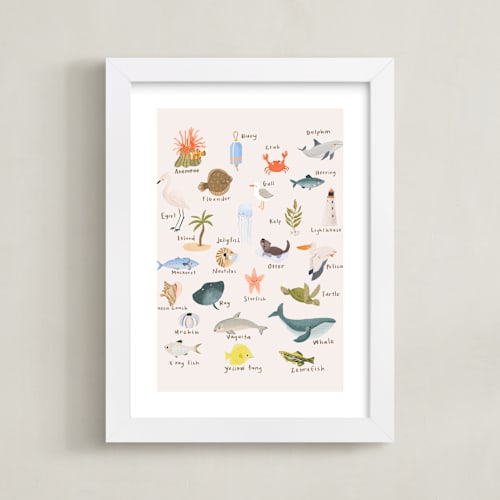 This is a blush art by Kate Blalock called sea alphabet