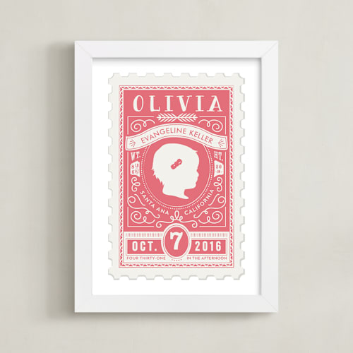 This is a rose nursery wall art by Tanya Lee of Frooted Design called the little miss