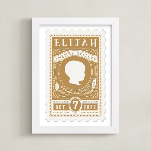 This is a coffee nursery wall art by Tanya Lee of Frooted Design called the little mister