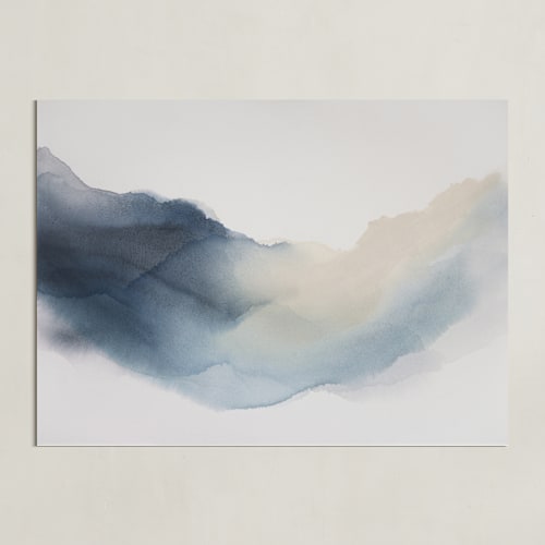This is a indigo blue art by Rebecca King called reflection in the river