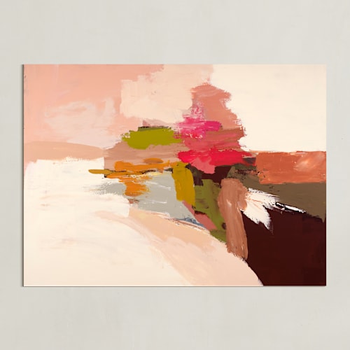 This is a pink art by Caryn Owen called night ride