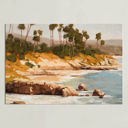 This is a golden art by Rachel Nelson called sunlit shores