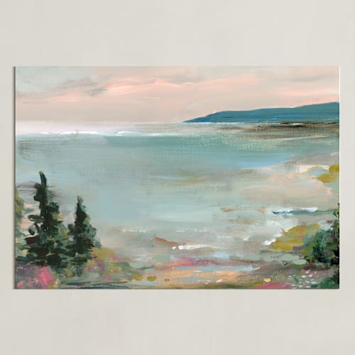 This is a lake art by Lindsay Megahed called coastal hike