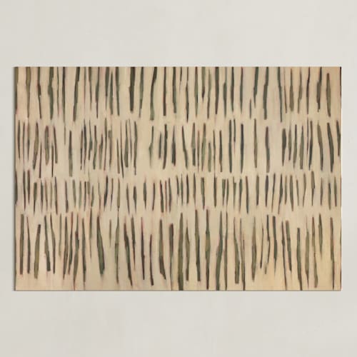 This is a neutral mossy green art by Ashley Armistead called naive