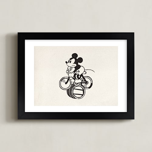 This is a craft disney art by Sumak Studio called mickey is riding the bicycle backwards
