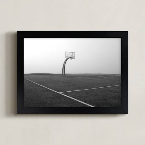 This is a asphalt art by Becky Nimoy called foggy basketball court