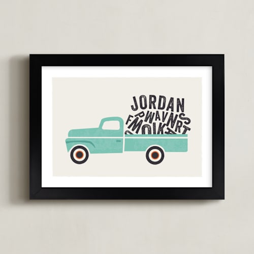 This is a seafoam personalized art for kids by Karidy Walker called heavy load