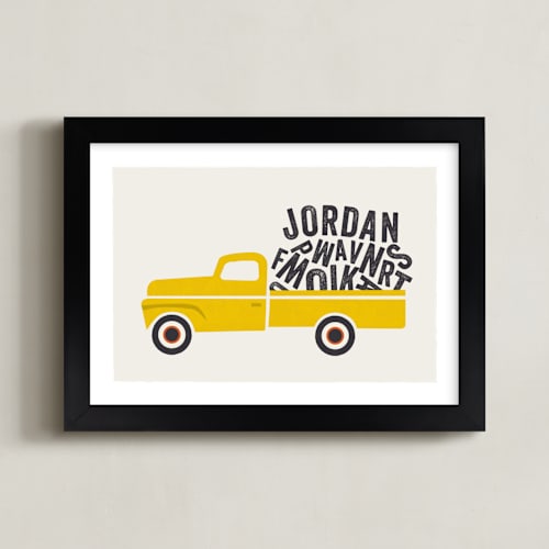 This is a lemon drop personalized art for kids by Karidy Walker called heavy load