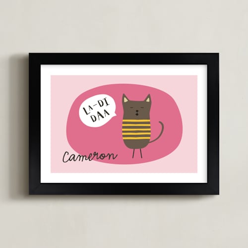 This is a parade personalized art for kids by Alston Foster called singing cat