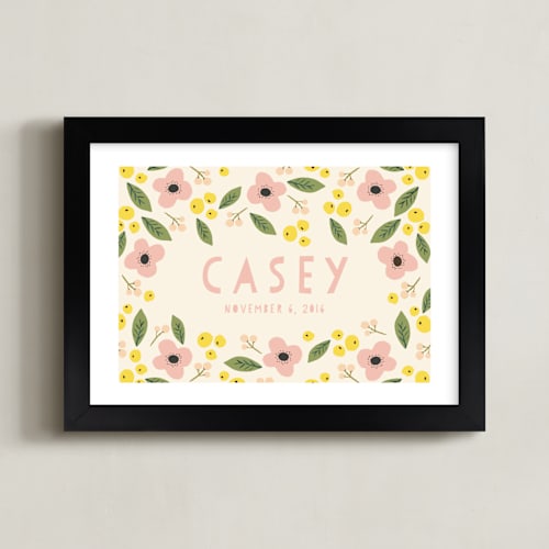 This is a lemonade personalized art for kids by Haley McCoy called pink lemonade