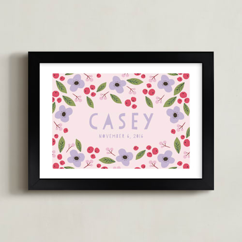 This is a lilac personalized art for kids by Haley McCoy called pink lemonade