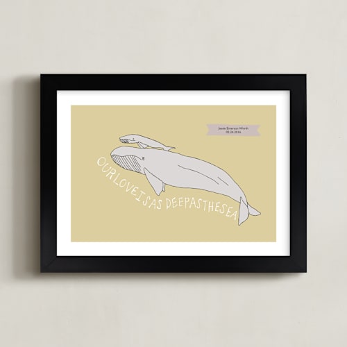 This is a carmel nursery wall art by Annada Hypes called deep as the sea