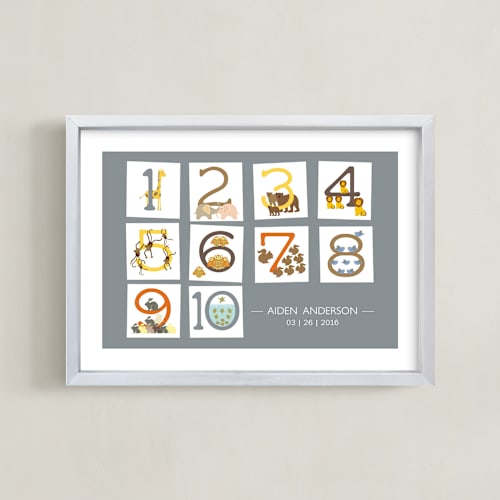 This is a slate nursery wall art by Bella Expressions-Linda Birtel called let's count
