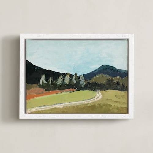 This is a blue with varied greens art by Owen Design Studio called blue hills