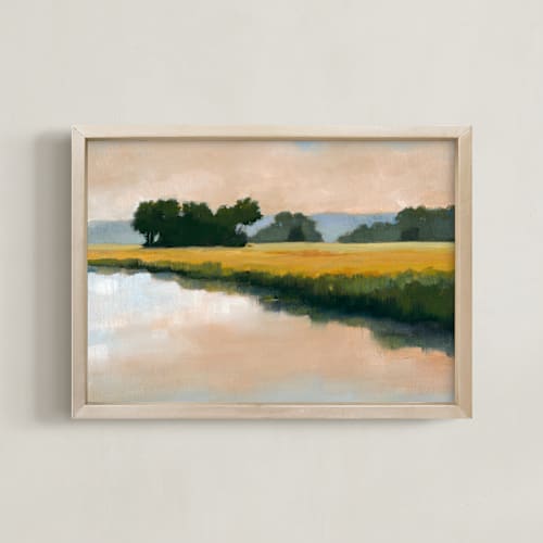 This is a summer blue art by Stephanie Goos Johnson called morning shore ii
