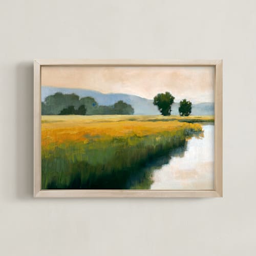This is a summer blue art by Stephanie Goos Johnson called morning shore i