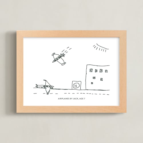 This is a deep gray photos to art by Minted called your drawing: landscape custom print