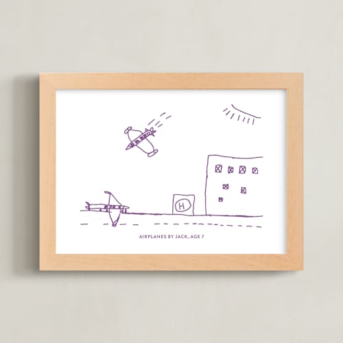 This is a dusty violet photos to art by Minted called your drawing: landscape custom print