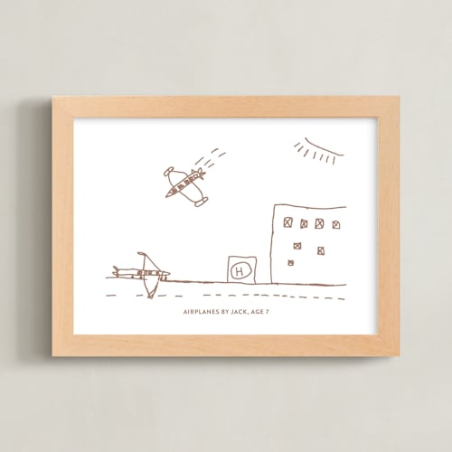 This is a soft brown photos to art by Minted called your drawing: landscape custom print