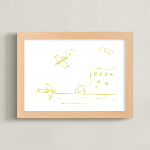 This is a lime photos to art by Minted called your drawing: landscape custom print