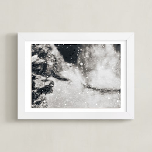 This is a velvet black art with standard by Jacquelyn Sloane Siklos called at the pond in winter