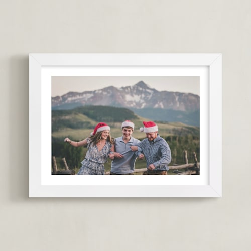 This is a white photo art by Minted called the big picture: holiday framed photo