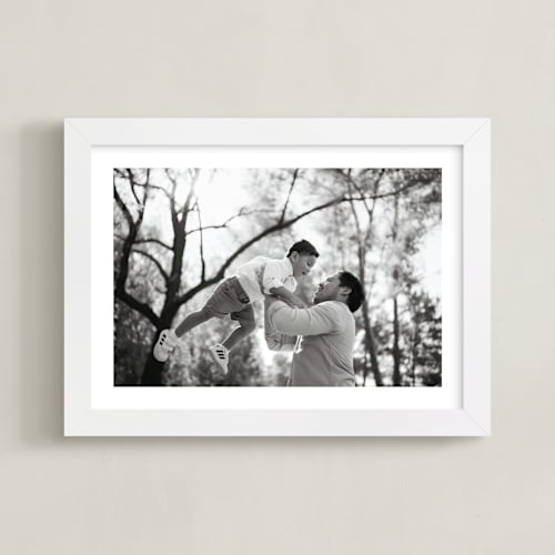 This is a white photo art by Minted called the big picture: father's day framed photo