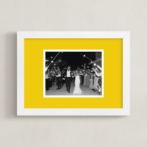 This is a yellow photo art with standard by Minted called color border: landscape framed photo