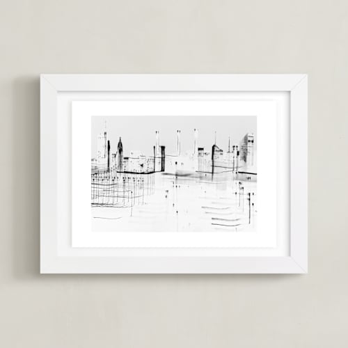 This is a black and white art by Kaitlin Rebesco called nyc night lights 
