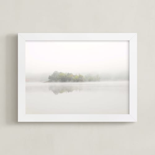 This is a mist white art by S.L. Bird called the island