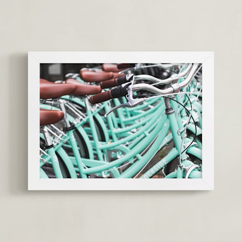 This is a mint art by Annie Montgomery called bicycle row