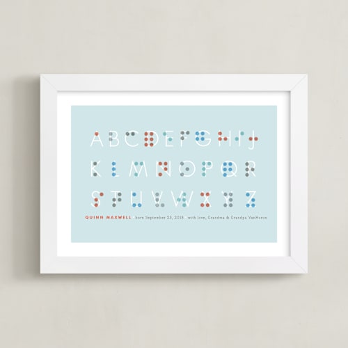 This is a blue sky nursery wall art by Jennifer Wick called seen and understood