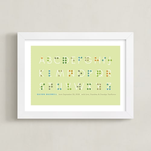 This is a grass nursery wall art by Jennifer Wick called seen and understood