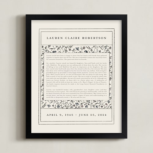 This is a sand memorial obituary prints by Stephanie Hawkes called hansen non-photo obituary print